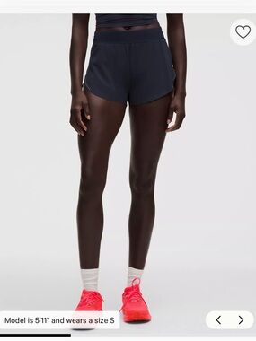 lululemon black fast and free shorts